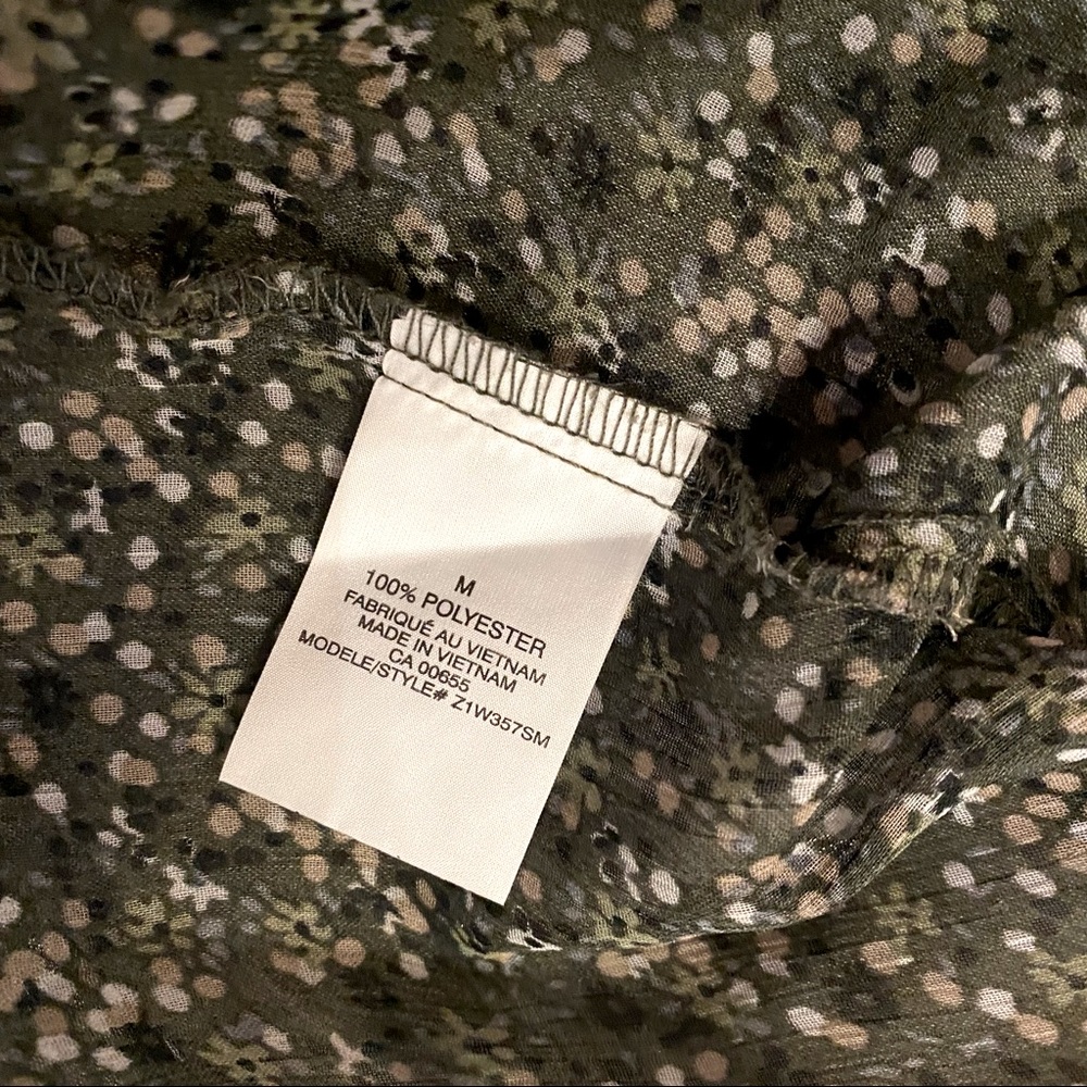 Olive green chiffon tunic - Picture 4 of 5